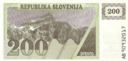 200 Slovenian Tolars banknote Triglav mountain series