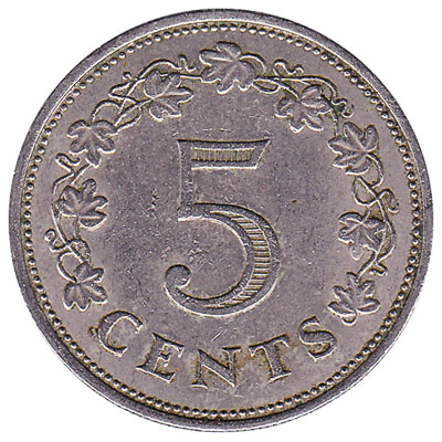5 cents coin Malta (large type)