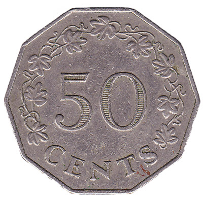 50 cents coin Malta (large type)