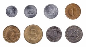 Slovenian Tolar and Stotin coins