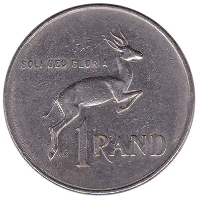 1 rand coin South Africa (large type)