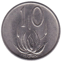 10 cents coin South Africa (large type)