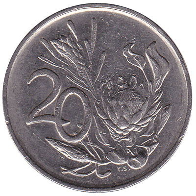 20 cents coin South Africa (large type)