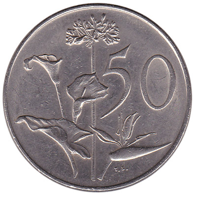 50 cents coin South Africa (large type)