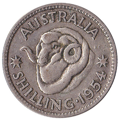 Australian shilling coin