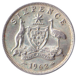 Australian sixpence coin