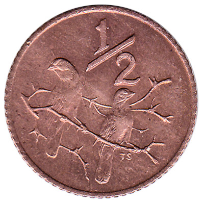 1/2 cent coin South Africa