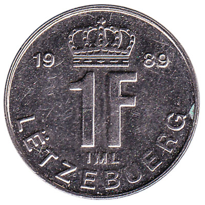 Luxembourg 1 franc coin