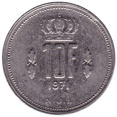 Luxembourg 10 francs coin