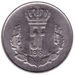 Luxembourg 5 francs coin