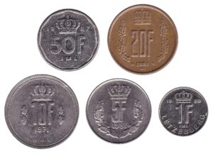Luxembourgish Franc coins