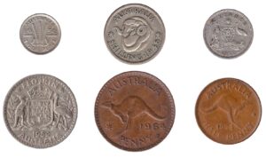 predecimal Australian Pound coins