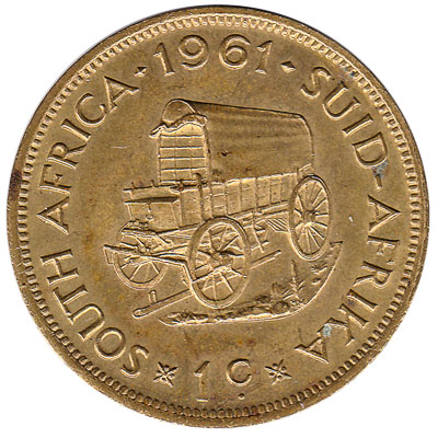 1 cent coin South Africa (first decimal type)
