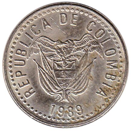 10 Pesos coin Colombia (laurel wreath)
