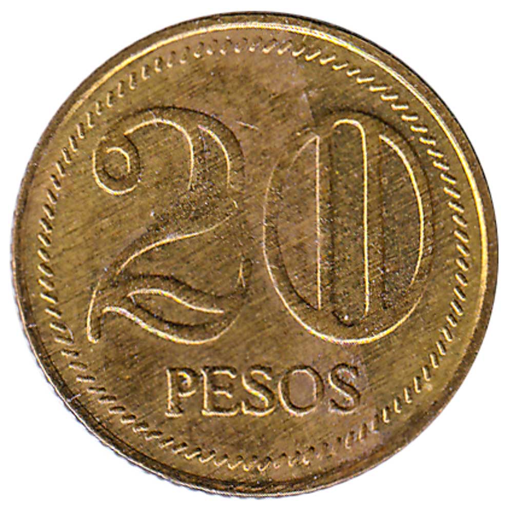 20 Pesos coin Colombia (Simón Bolívar)