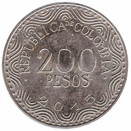 200 Pesos coin Colombia (scarlet macaw)