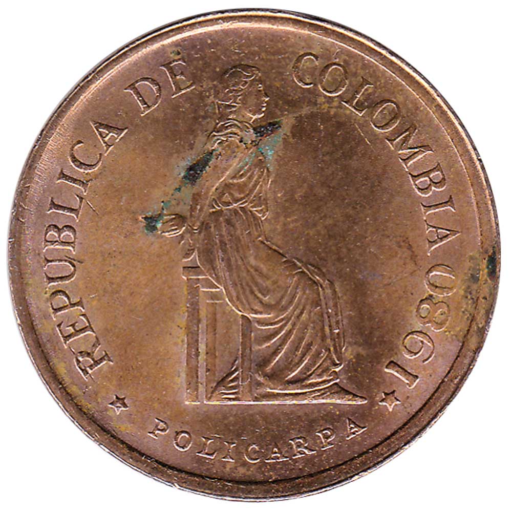Details about   1980 Colombia 5 Pesos Policarpa Bronze Unc World Coin South America Luster 