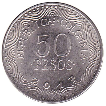 50 Pesos coin Colombia (bear)