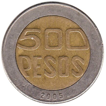 500 Pesos coin Colombia (Holy Tree of Guacari)