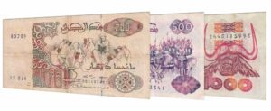 current Algerian Dinar banknotes