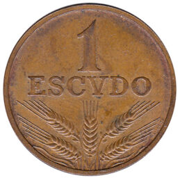 1 Portuguese Escudo coin (large type)