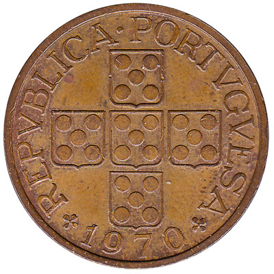 1 Portuguese Escudo coin (large type)