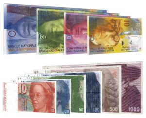 withdrawn Swiss Franc banknotes