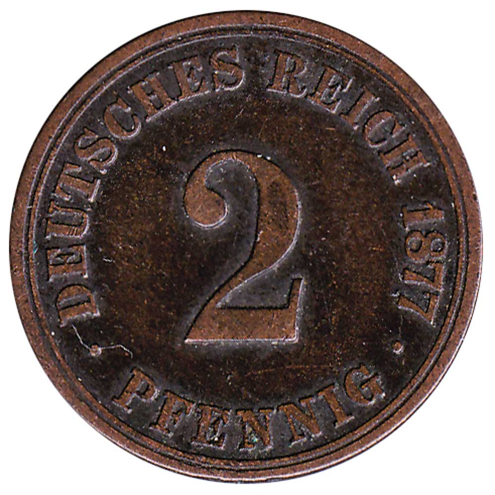 2 pfennig coin German Empire