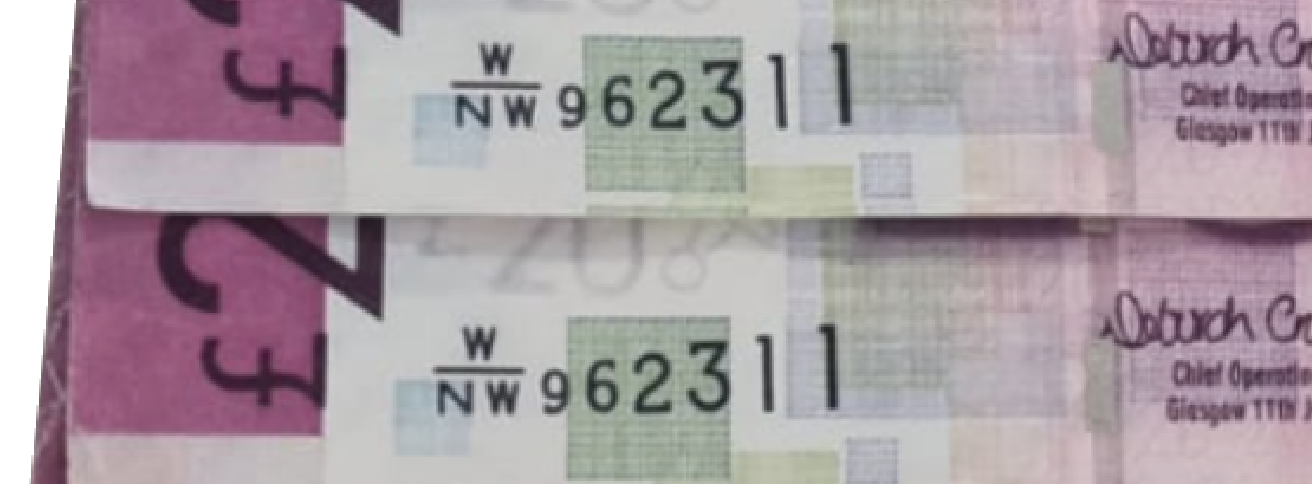 same serial numbers on banknotes