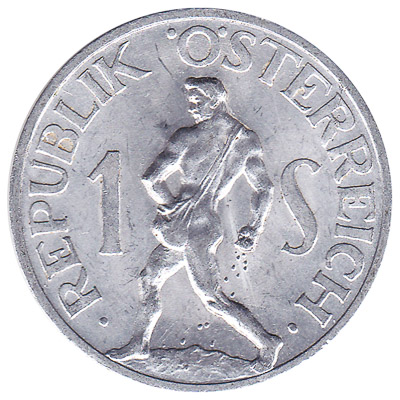 1 Austrian Schilling coin (aluminium)