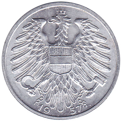 1 Austrian Schilling coin (aluminium)