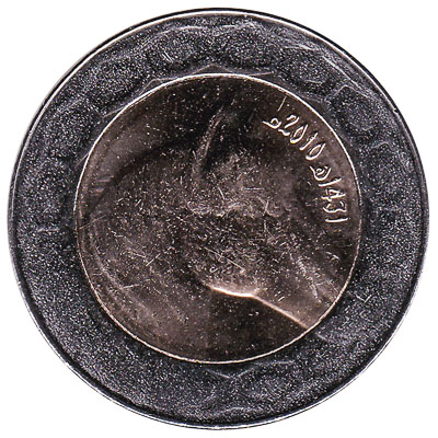 100 Algerian Dinars coin (Barb horse)