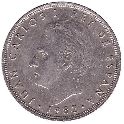 25 Spanish Pesetas coin (type 1975 to 1984)
