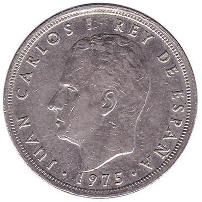 5 Spanish Pesetas coin (type 1975 to 1984)