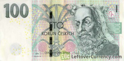 100 Czech Koruna banknote series 2018 obverse