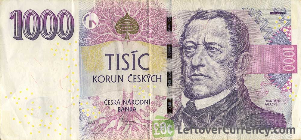 1000 Czech Koruna banknote series 2008 obverse