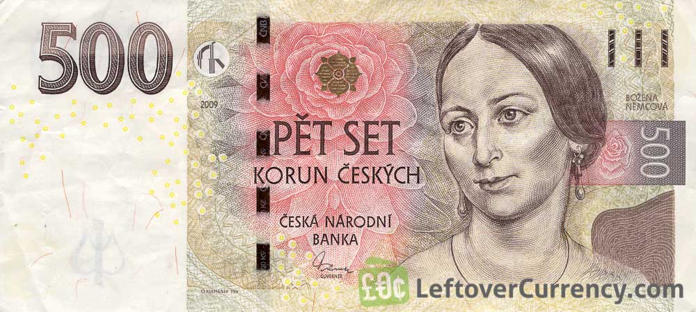 500 Czech Koruna banknote series 2009 obverse