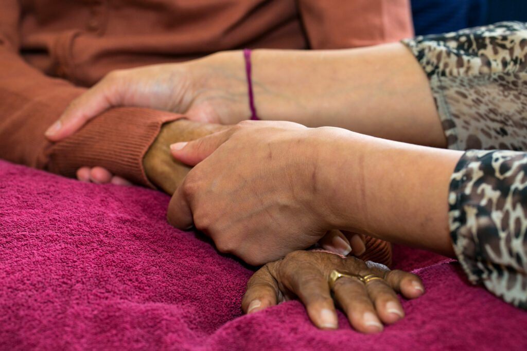 hand massage at St Joseph's Hospice