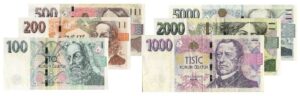 current Czech Koruna banknotes