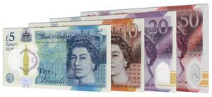 current polymer Bank of England banknotes