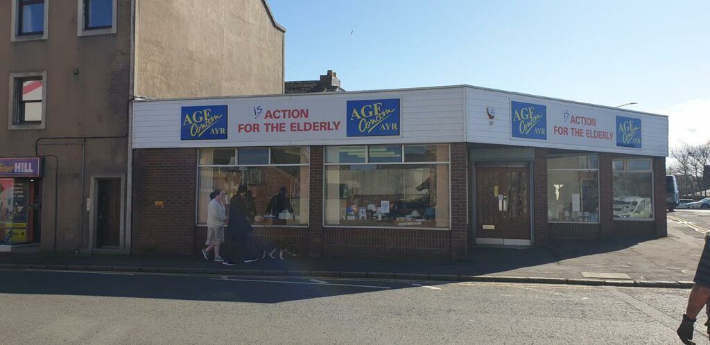 Age Concern Charity shop front picture