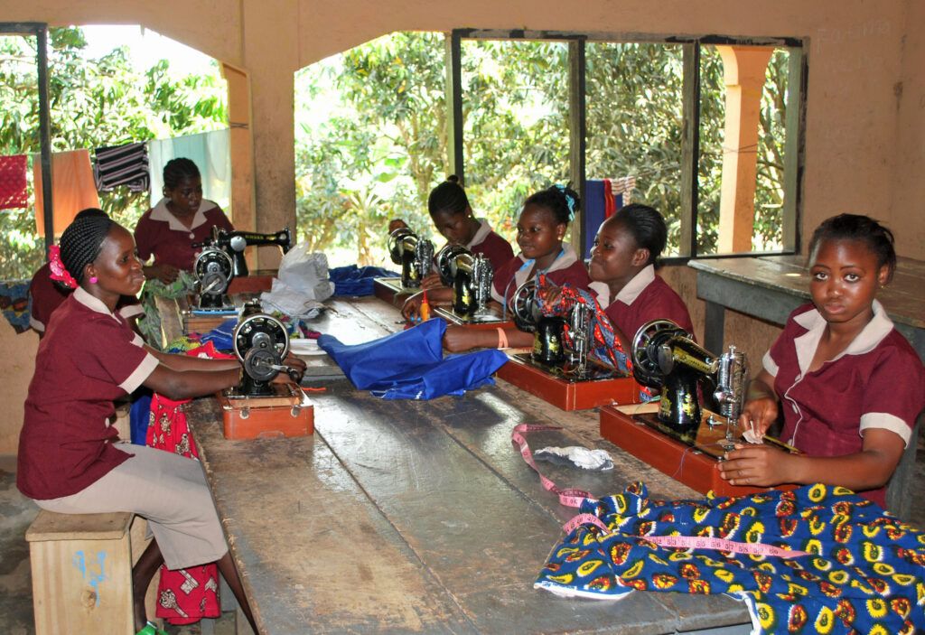 project cornerstone, girls sewing clothes