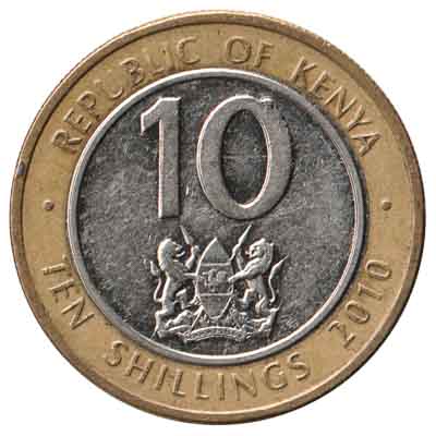 10 Kenyan Shillings coin (2010)