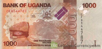 1000 Ugandan Shillings banknote (Nyero rock paintings) obverse side