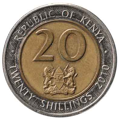 20 Kenyan Shillings coin (2010)