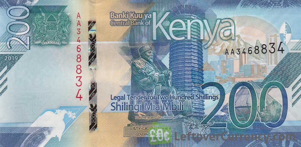 200 Kenyan Shillings banknote (Kenya's Social and Health Services 2019)
