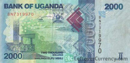 2000 Ugandan Shillings banknote (Speke Monument) obverse