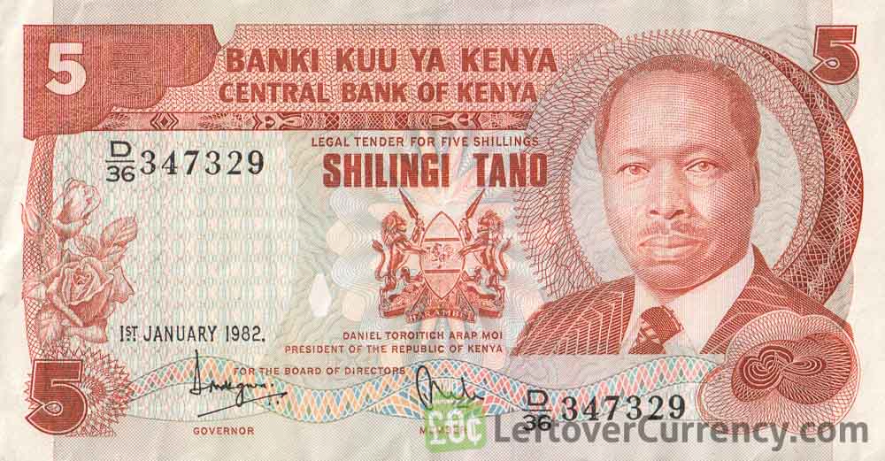 5 Kenyan Shillings banknote (1981)