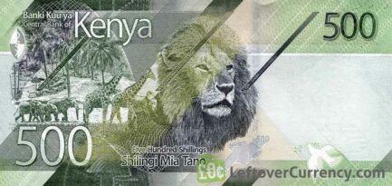 500 Kenyan Shillings banknote (Kenya's Tourism Industry 2019)