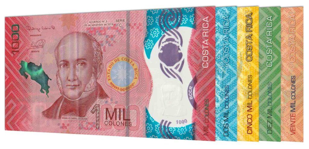 current Costa Rican Colon banknote series